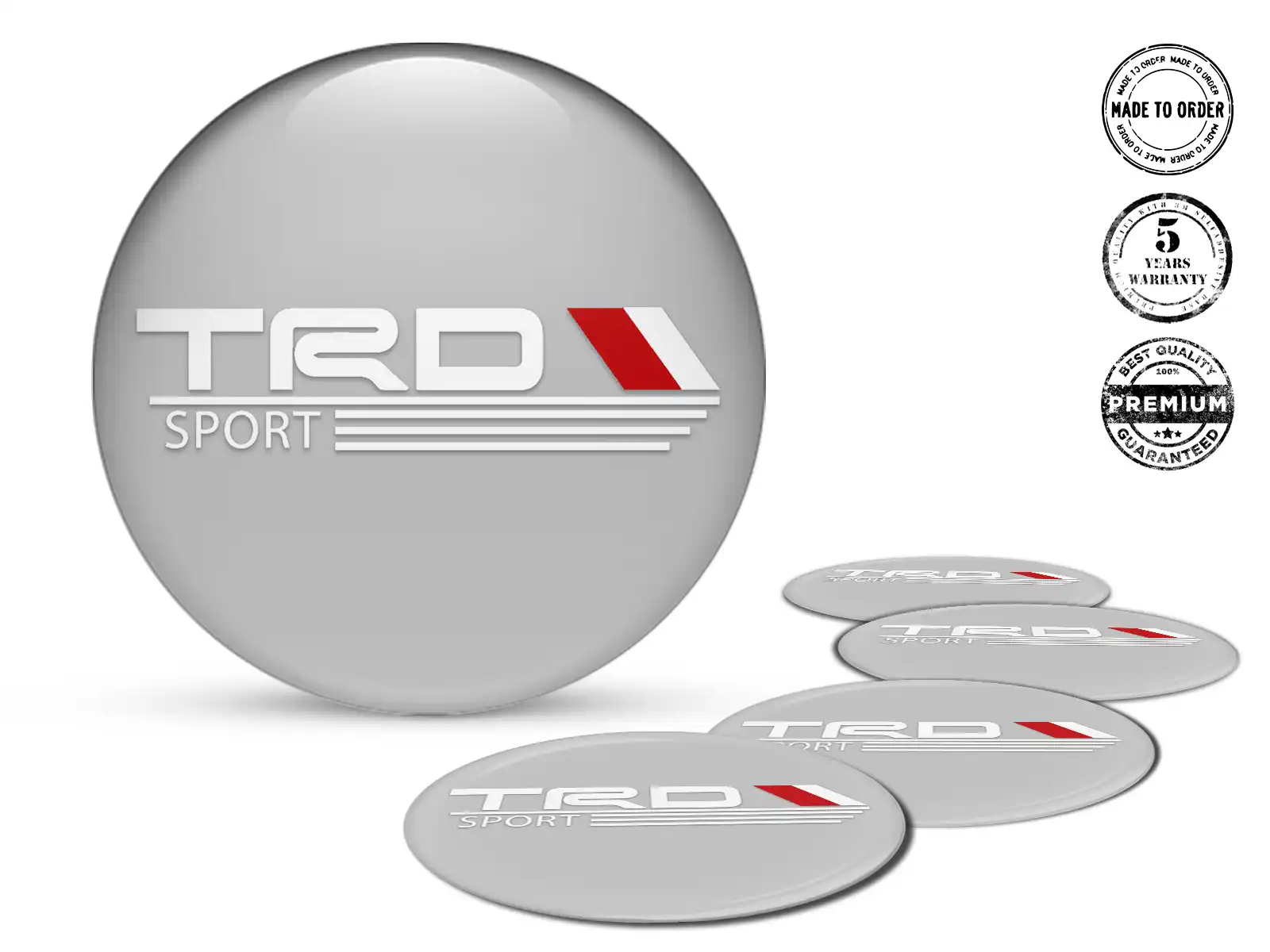 Toyota TRD Calcomanías en Ruedas Emblemas Resina Bombada